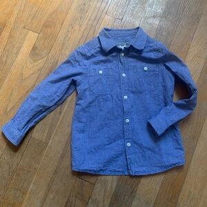 Bonpoint Cotton Linen Button Down Shirt size 4